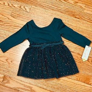 Cat & Jack dress with diaper cover - 12M NWT